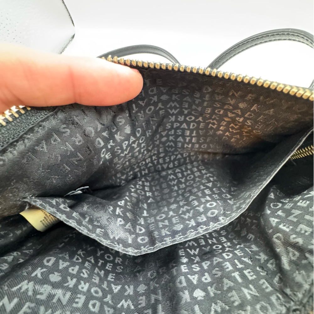 KATE SPADE Wilson Road Jane Convertible Crossbody chain strap Purse Black Gold - Picture 14 of 16